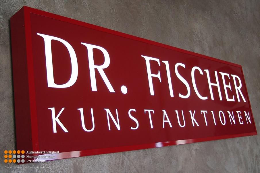 Leuchtkästen mit Scheibe