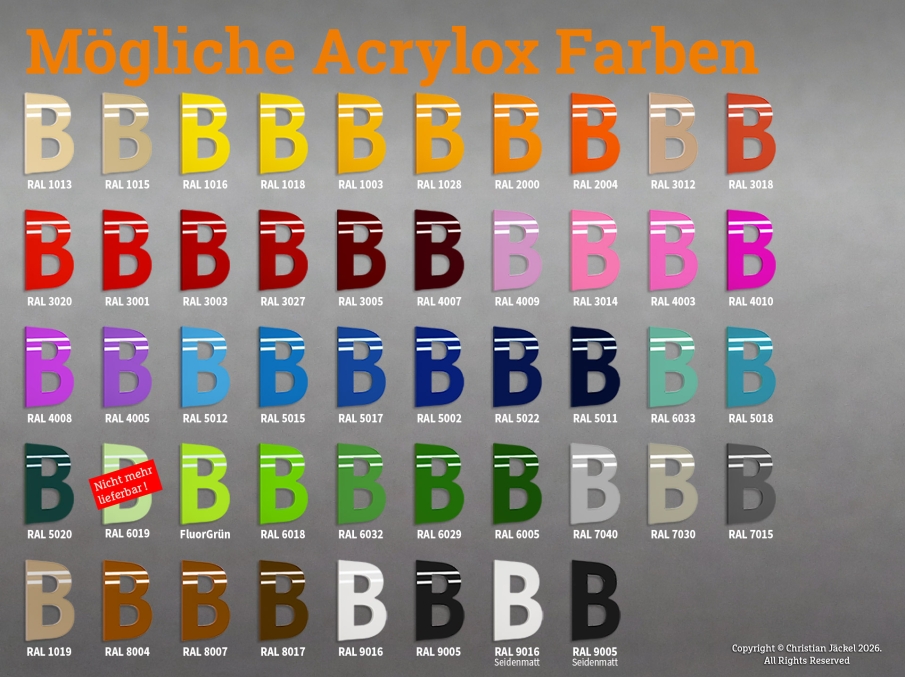 Handhelds aus Acrylglas Acrylox Farben