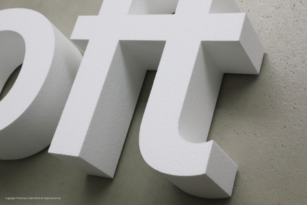 Microsoft - 3D Logo aus schwerentflammbarem Styropor