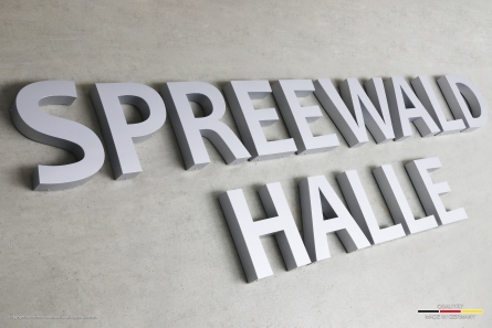 SPREEWALD HALLE - Hochwertige Profilbuchstaben aus Aluminium