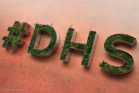 #DHS - Hashtag und Buchstaben mit echtem Moos