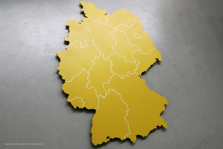 Deutschlandkarte - 3D-Wandbild aus PVC
