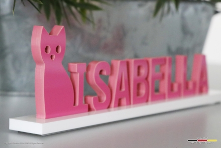 Isabella - Schöner Tischaufsteller aus farbigem Acrylglas