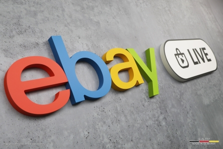 ebay LIVE - 3D Logo aus lackiertem PVC