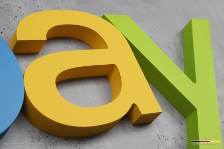 ebay LIVE - 3D Logo aus lackiertem PVC