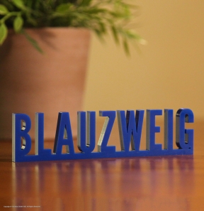 BLAUZWEIG - Tischaufsteller