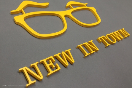 NEW IN TOWN - Messe-Buchstaben - Made in Germany