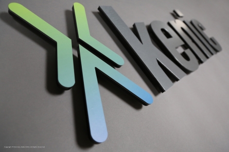 kenic - Wandlogo in Edelstahl-Optik