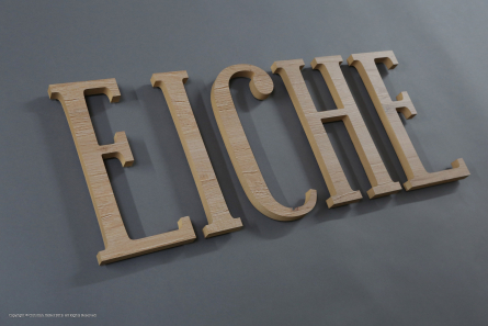 EICHE - Holzbuchstaben aus PVC