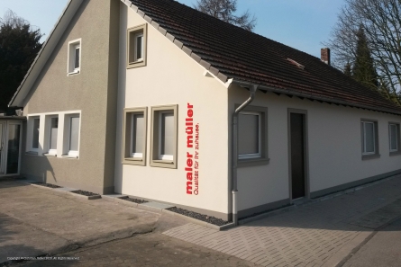 Maler Müller - Aussenwerbung mit 3D-Buchstaben aus Acrylox