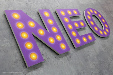 NEO - Bedruckte Messebuchstaben aus 19 mm Forex