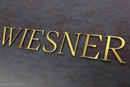 WIESNER - Goldene Buchstaben aus Edelstahl