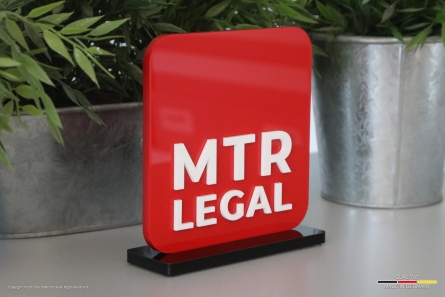 MTR LEGAL - Tischaufsteller aus Acrylox
