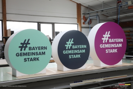 BAYERN GEMEINSAM STARK - Bühnen- und Eventaufsteller in XXL