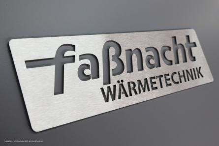 Faßnacht Wärmetechnik - Geräteschilder aus Edelstahl
