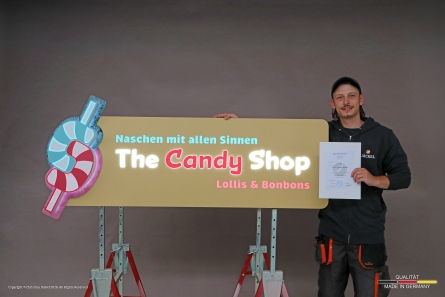 The Candy Shop - Gesellenstück - Schilder- & Lichtreklamehersteller