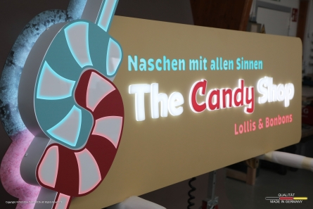 The Candy Shop - Gesellenstück - Schilder- & Lichtreklamehersteller