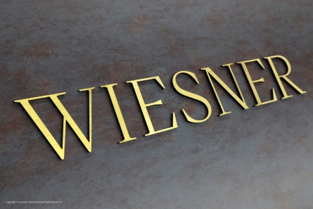 WIESNER - Goldene Buchstaben aus Edelstahl