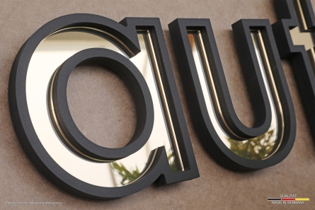 graute - Spiegel-Buchstaben in goldener Optik