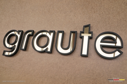 graute - Spiegel-Buchstaben in goldener Optik