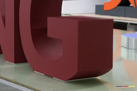 #BILDUNG - Stehendes Logo und Buchstaben aus Styropor