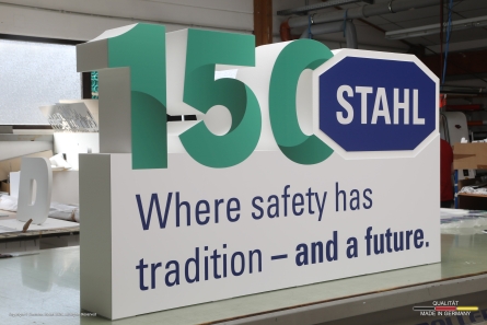 STAHL - 150 Jahre Jubiläumsaufsteller