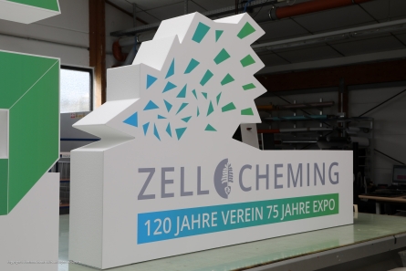 195 Jahre ZELL CHEMING - Jubiläums-Aufsteller aus Styropor