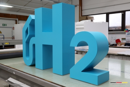 H2 MOBILITY - Stehendes Logo für Events im Außenbereich