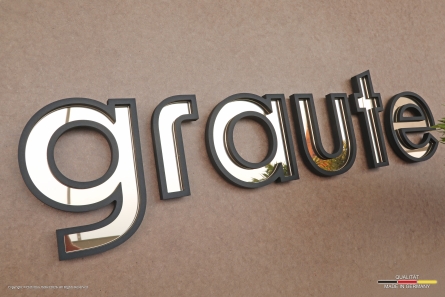 graute - Spiegel-Buchstaben in goldener Optik