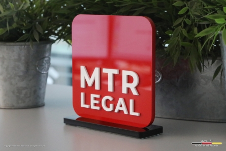 MTR LEGAL - Tischaufsteller aus Acrylox