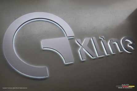 Kling - Hochwertiges Leuchtlogo mit Profil 3 Leuchtbuchstaben aus Aluminium