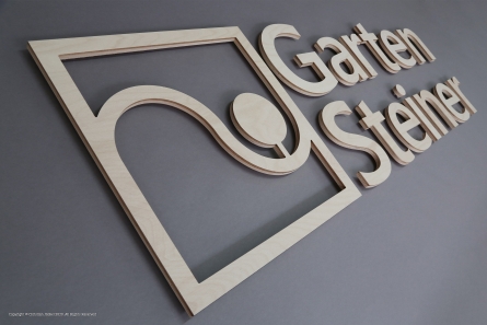 Steiner - Garten und Landschaftsbau Logo aus Holz