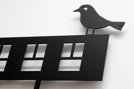 VOGEL HÄUSCHEN - Fassadenbeschriftung mit Metallbuchstaben
