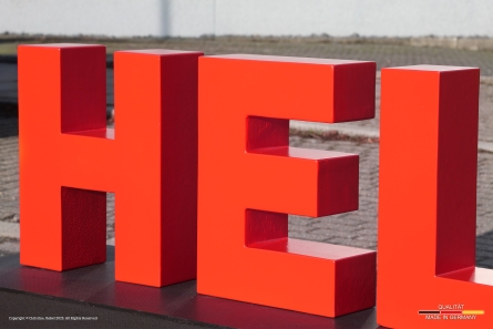 HELD - Äußerst robuste stehende Buchstaben mit PU-Beschichtung