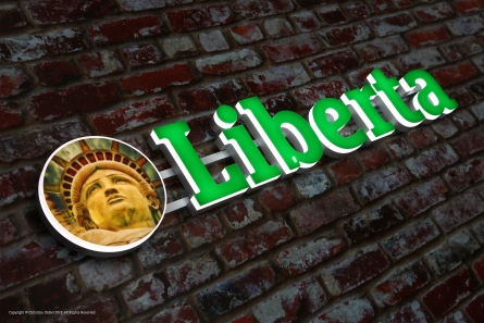 Liberta - Leuchtbuchstaben mit Montagerahmen