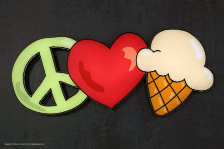 Peace Love and Icecream - LED-Logo