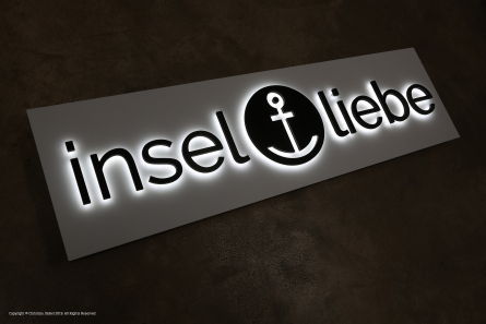 Insel Liebe - Leuchtreklame