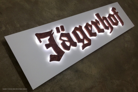 Jägerhof - Rostige Leuchtbuchstaben - Direkt vom Hersteller