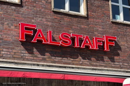 FALSTAFF - Beleuchtete Buchstaben für die Fassade (Profil 5)