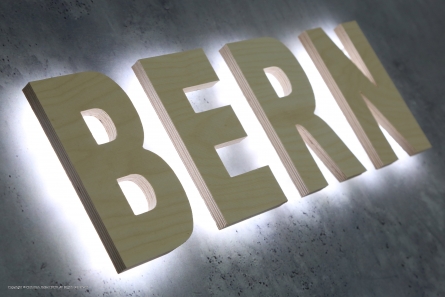 BERN - Leuchtbuchstaben aus Holz