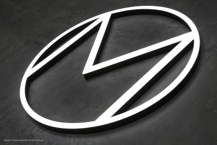 MATHEIS - Leuchtendes Praxis-Logo aus Vollacryl