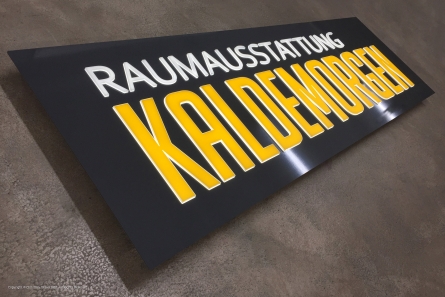 Raumausstattung Kaldemorgen - Leuchtreklame - Made in Germany