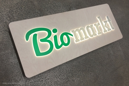 Bio Markt - Leuchtreklame direkt vom Hersteller