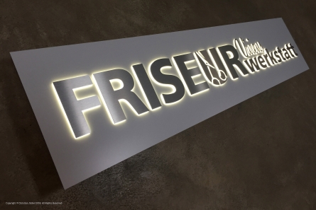 Friseur Viviens Werkstatt - 3D-Lichtwerbung