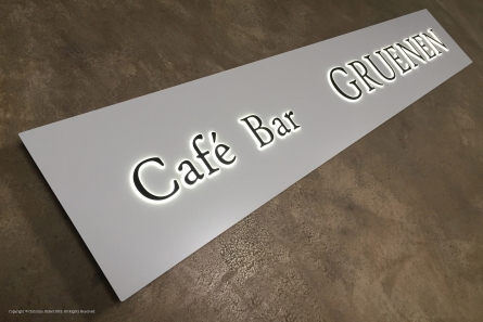 Café Bar GRUENEN - Lichtwerbung