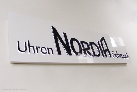 NORDIA Uhren und Schmuck - Leuchtreklame