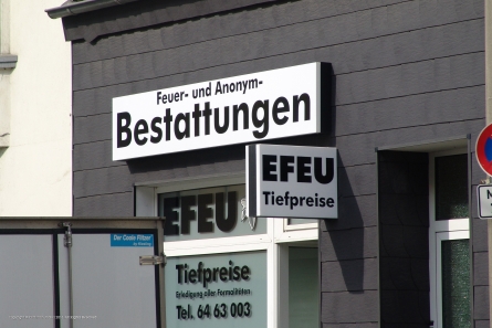 EFEU - Bestattungen - Lichtwerbung - Direkt vom Hersteller