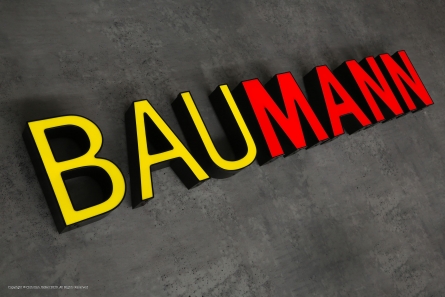 BAUMANN - Leuchtwerbung mit Profil 5 Leuchtbuchstaben