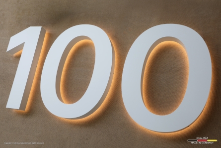 100 - Profil 3 Leuchtzahlen aus Aluminium
