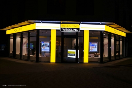 Wessling - Lichtwerbung mit Leuchttransparenten
